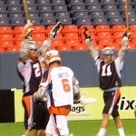 Outlaws Players Celebrating after a Goal